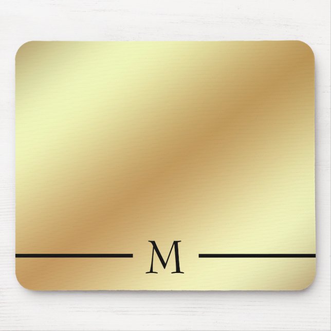 Simple Shiny Gold Mouse Pad (Front)