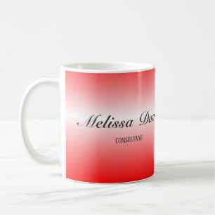 Simple shiny red coffee mug