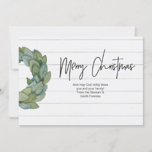 Simple Shiplap Magnolia Farmhouse Christmas Card