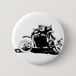Simple Sidecarcross Design 2 Inch Round Button