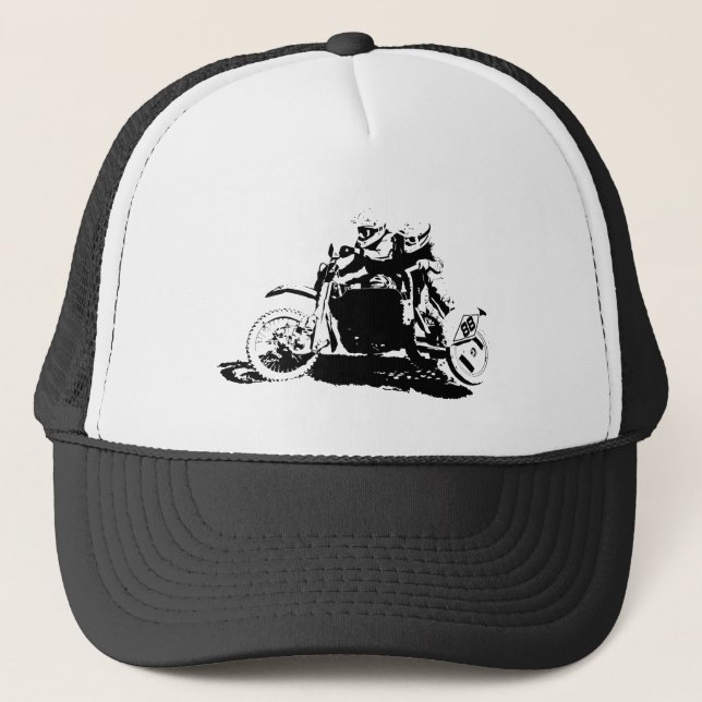 Simple Sidecarcross Design Trucker Hat (Front)