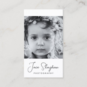 Simple Signature Elegant Script Photography Business Card