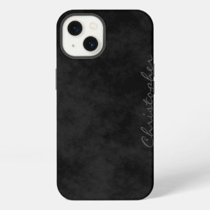 Simple Signature Mottled Black iPhone 13 Case