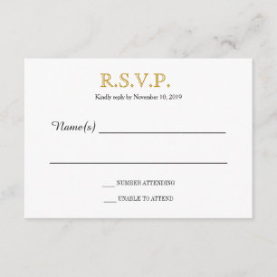 Simple Silhouettes RSVP card