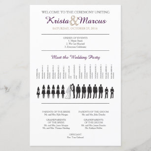 Simple Silhouettes Wedding Program
