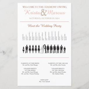 Simple Silhouettes Wedding Program