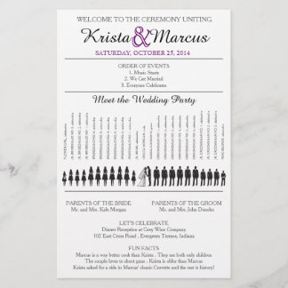 Simple Silhouettes Wedding Program Flyer-13