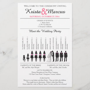 Simple Silhouettes Wedding Program Flyer-3