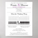 Simple Silhouettes Wedding Program Poster<br><div class="desc">Poster style wedding program featuring simple silhouettes design. Contact seller for custom lineup arrangements.</div>