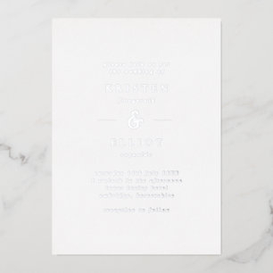 Simple Silver Foil Wedding