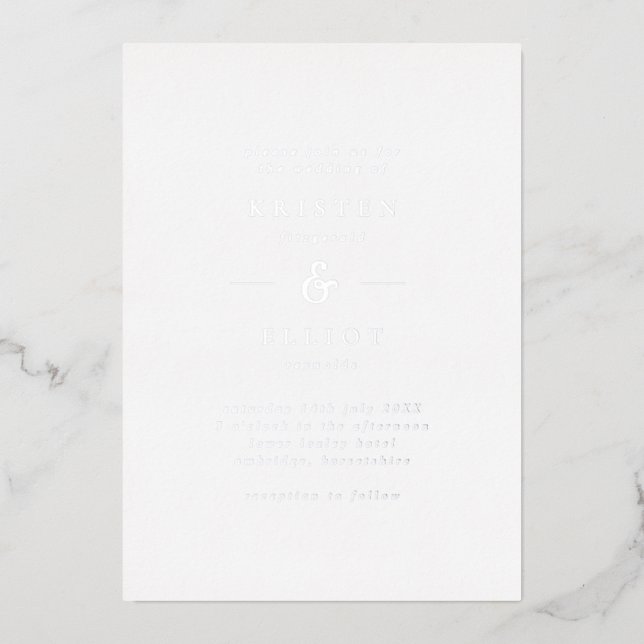 Simple Silver Foil Wedding (Front)