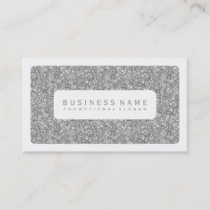 Simple Silver Glitter Loyalty Card