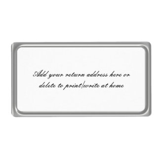 Simple Silver Grey Frame Mailing Labels