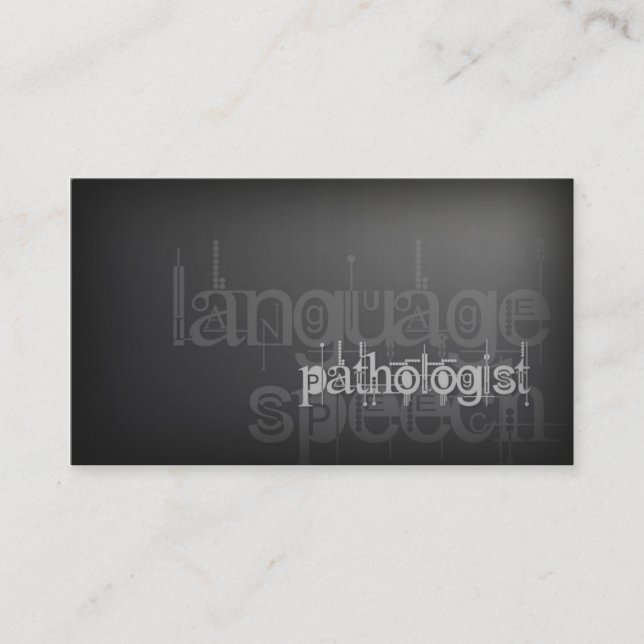 Simple Silver Speech-Language Pathologist Card (Front)