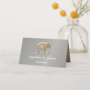 Simple Silver Wedding Place Card