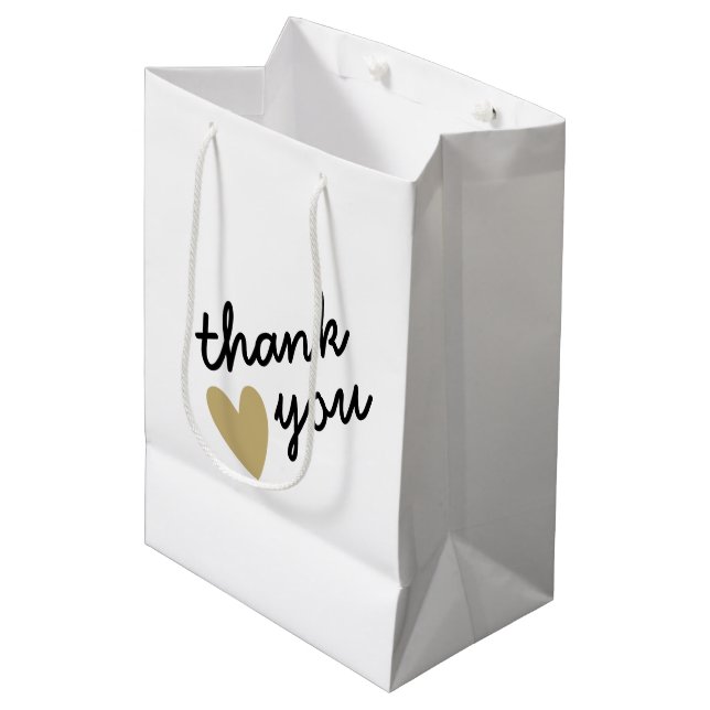 Simple Sincere Thank You Medium Gift Bag (Front Angled)