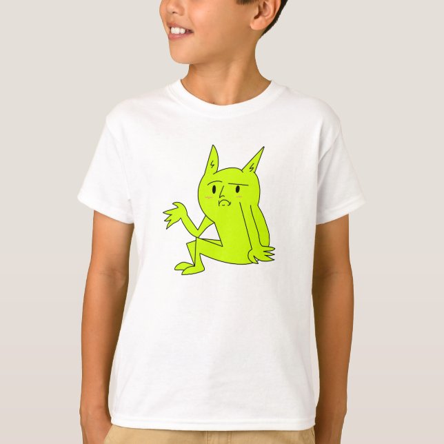 Simple Sitting Goblin Kid Shirt (Front)