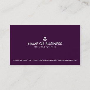 simple skull and crossbones (colour customizable) business card