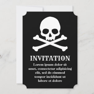 Simple Skull and Crossbones Invitation