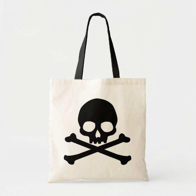 Simple Skull and Crossbones Tote Bag (Front)