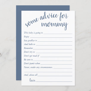 Simple Slate Advice Dusty Blue Keepsake Card