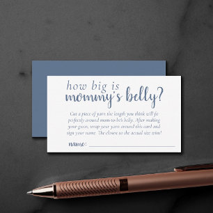 Simple Slate Game   Blue How Big is Mommys Belly Enclosure Card
