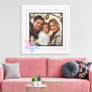 Simple Snowflake Canvas Print