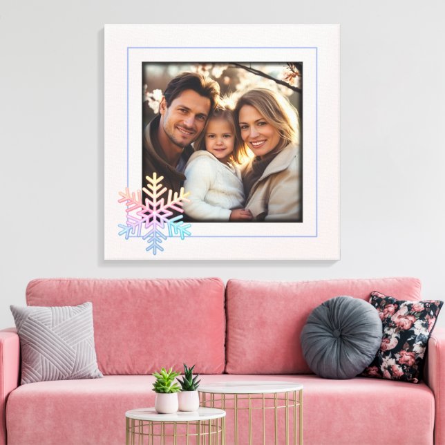 Simple Snowflake Canvas Print (Insitu(LivingRoom))