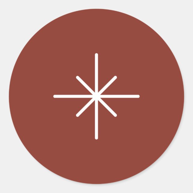 Simple Snowflake Christmas Classic Round Sticker (Front)