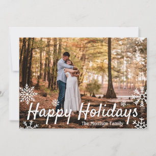 Simple Snowflake Happy Holiday Card