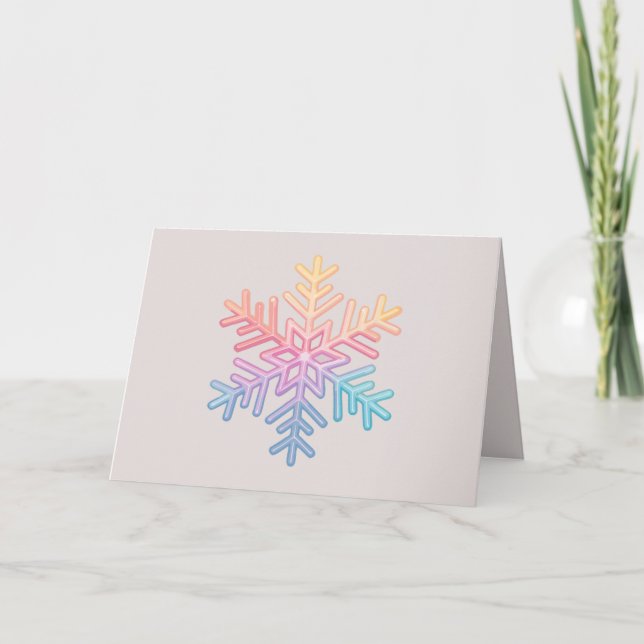 Simple Snowflake Holiday Card (Front)