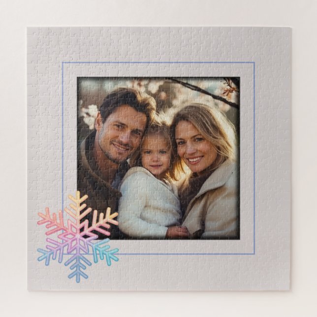 Simple Snowflake Jigsaw Puzzle (Vertical)