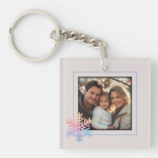 Simple Snowflake Keychain (Front)
