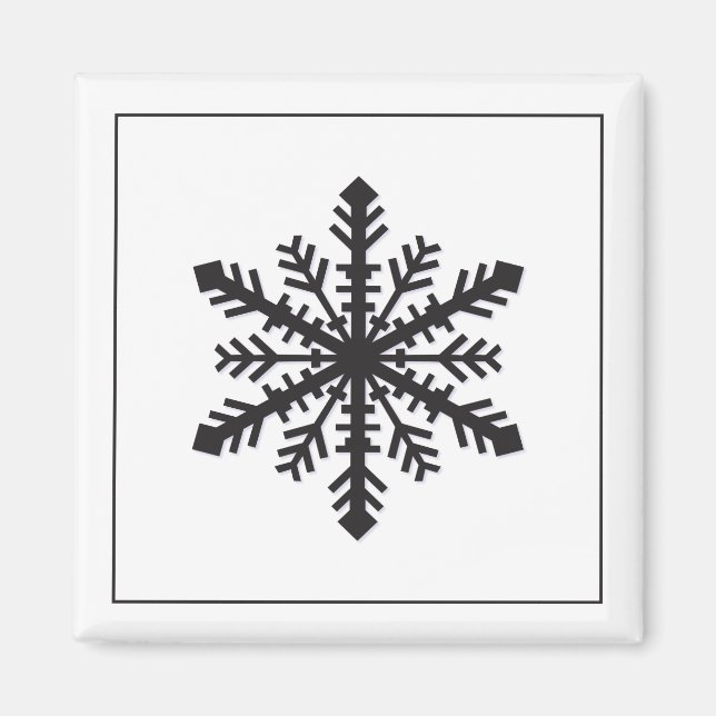 Simple Snowflake Magnet (Front)