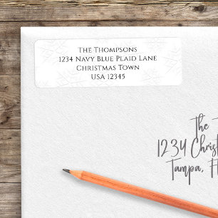 Simple Snowflake Return Address Custom