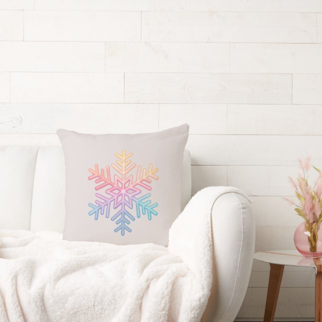 Simple Snowflake Throw Pillow (Couch)