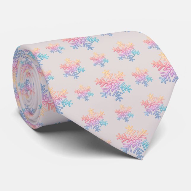 Simple Snowflake Tie (Rolled)