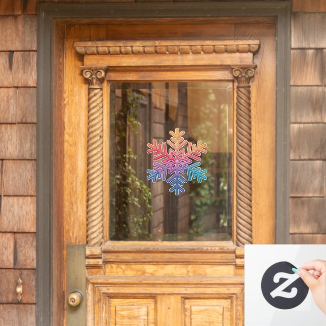 Simple Snowflake Window Cling (Home Door)