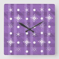 Simple Snowflakes Purple Plaid