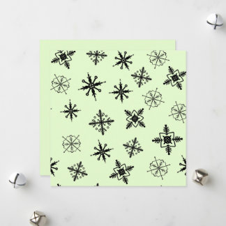 Simple Snowflakes Xmas Holiday Card