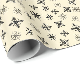 Simple Snowflakes Xmas Wrapping Paper