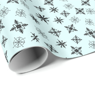 Simple Snowflakes Xmas Wrapping Paper