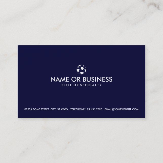 simple soccer business card (Front)