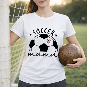 Simple Soccer Mama With Minimalist Heart T-Shirt