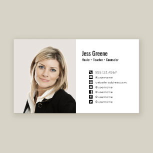 Simple Social Media Icon Photo Image Profile Business Card
