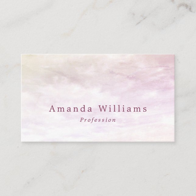 Simple Soft Cloud, Modern Business Card (Front)