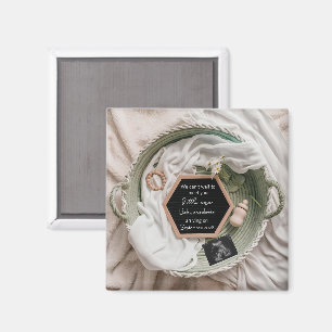 Simple soft Neutral Pregnancy Announcement gift Magnet