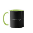 Simple solid black-colour personalized with name