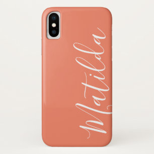 Simple Solid color Plain Personalized Name Case-Mate iPhone Case