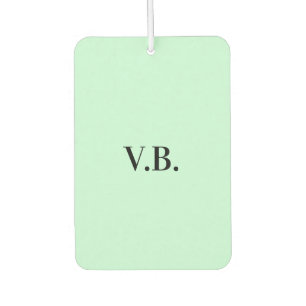 Simple solid colour add name text monogram air freshener